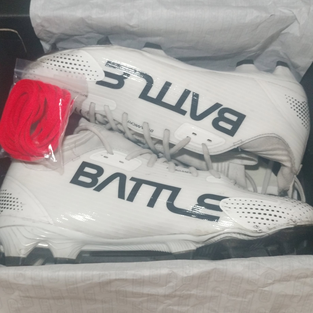 White Athletic Shoes with Perforated Panels and Mesh